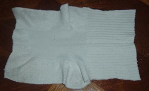 3) and end up with a cleaning rag more or less in the shape of a rectangle.